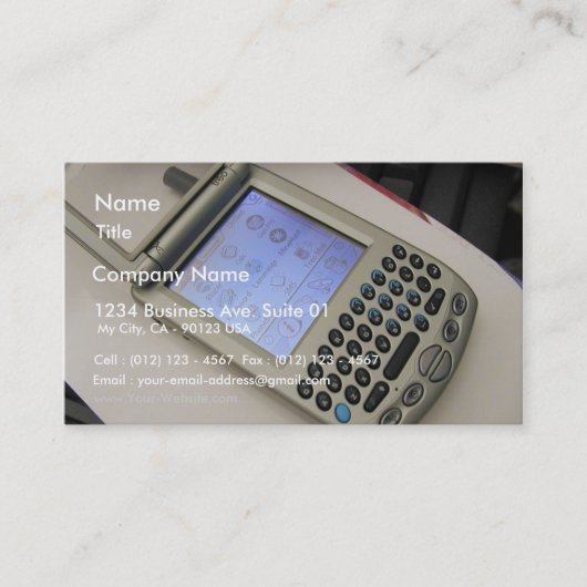 Pda Handhelds Cellphones Palms Visitekaartje (Voorkant)