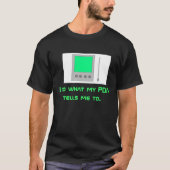 PDA op zwart T-shirt (Voorkant)