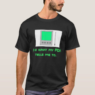 PDA op zwart T-shirt