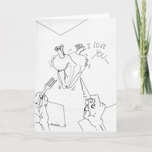 PDD Kleine Zwakke Tekeningen Hart Enge V Doodles k Feestdagen Kaart (Voorkant)