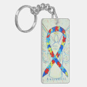 PDD-NOS Angel Puzzle Awareness Ribbon Sleutelhange Sleutelhanger (Voorkant Links)