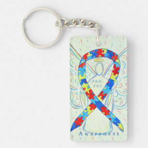 PDD-NOS Angel Puzzle Awareness Ribbon Sleutelhange Sleutelhanger