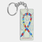 PDD-NOS Angel Puzzle Awareness Ribbon Sleutelhange Sleutelhanger (Voorkant Links)