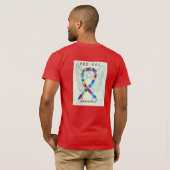 PDD-NOS Bewustmaking Puzzle Ribbon T-shirt (Achterkant volledig)
