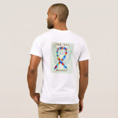 PDD-NOS Bewustmaking Puzzle Ribbon T-shirt (Achterkant volledig)