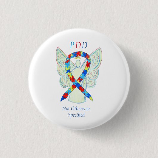 PDD-NOS (niet anders gespecificeerd) Angel-lintpij Ronde Button 3,2 Cm (Voorkant)