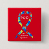 PDD-NOS (niet anders gespecificeerd) het Koolstofp Vierkante Button 5,1 Cm (Voorkant)