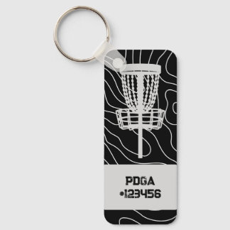 PDGA-nummerschijf met Golf-Sleutelhanger Sleutelhanger