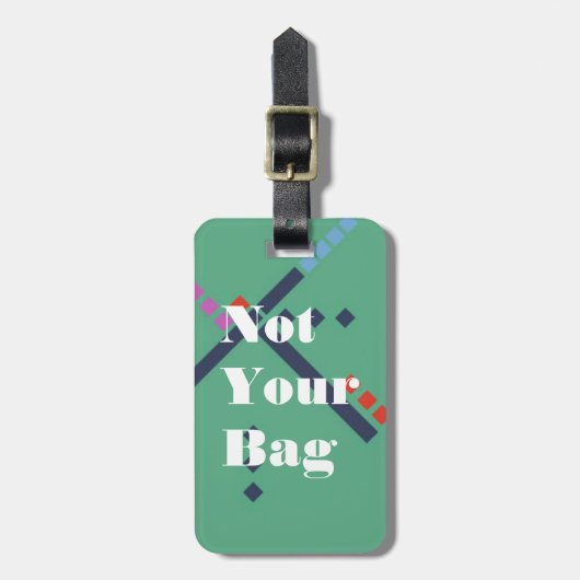 PDX Airport Carpet "Not Your Bag" Bagagelabel (Voorkant verticaal)