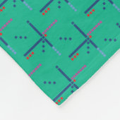PDX Airport Carpet Pattern Portland Oregon Fleece Deken (Hoek)
