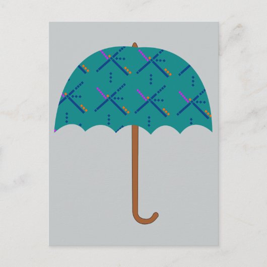 PDX Airport Carpet Umbrella Briefkaart (Voorkant)