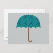 PDX Airport Carpet Umbrella Briefkaart (Voorkant / Achterkant)