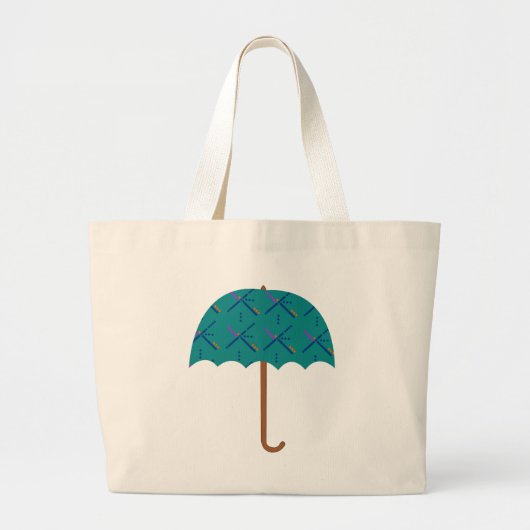 PDX Airport Carpet Umbrella Large Canvas tas (Voorkant)