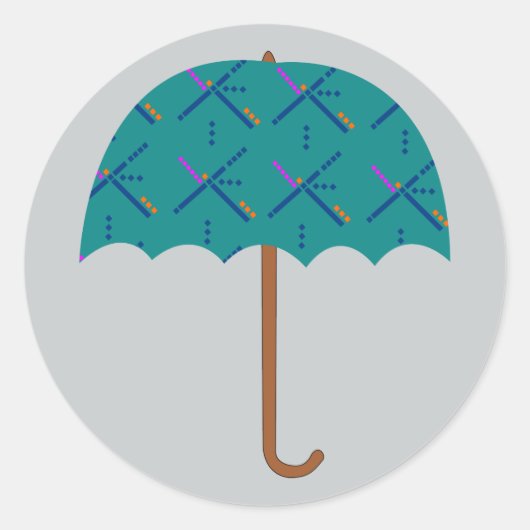 PDX Airport Carpet Umbrella Ronde Sticker (Voorkant)