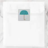 PDX Airport Carpet Umbrella Square Sticker (Tas)