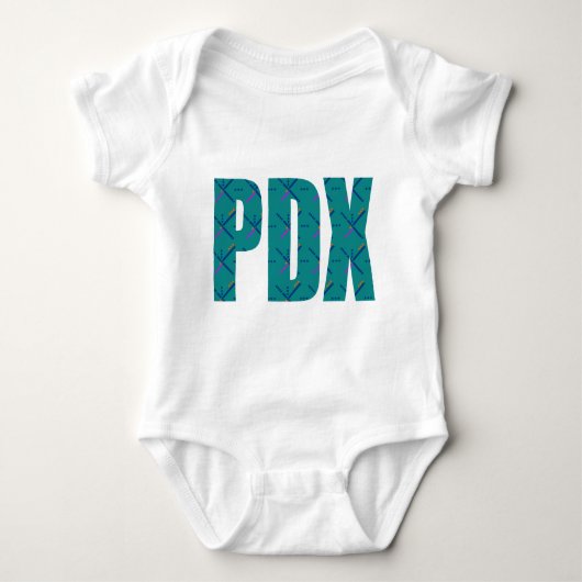 PDX Letters Portland Airport Carpet Romper (Voorkant)