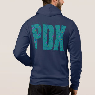 PDX Portland Airport Carpet Text Hoodie
