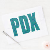 PDX Portland Airport Carpet Text Rechthoekige Sticker (Envelop)