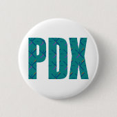 PDX Portland Airport Carpet Text Ronde Button 5,7 Cm (Voorkant)