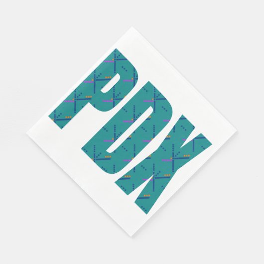 PDX Portland Airport Carpet Text Servet (Hoek)