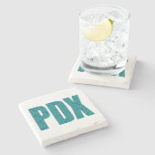 PDX Portland Airport Carpet Text Stenen Onderzetter (Zijkant)