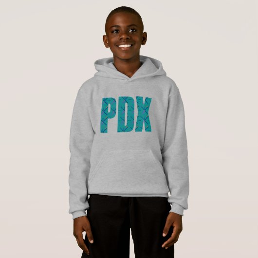 PDX Portland Airport Carpet Text Sweatshirt (Voorkant volledig)