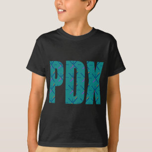 PDX Portland Airport Carpet Text T-shirt