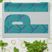 PDX Portland Airport Carpet Text Theedoek (Gevouwen)