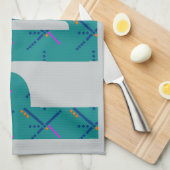 PDX Portland Airport Carpet Text Theedoek (Quarter Fold)