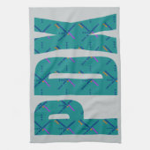 PDX Portland Airport Carpet Text Theedoek (Verticaal)