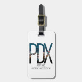 PDX Portland Airport Code bagagelabel (Voorkant verticaal)
