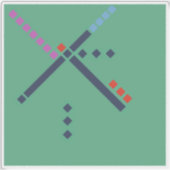 PDX tapijt (oude stijl) Sticker (Voorkant)