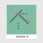PDX tapijt (oude stijl) Sticker (Vel)