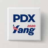 PDX Yang2020-Buttonnen Vierkante Button 5,1 Cm (Voorkant)