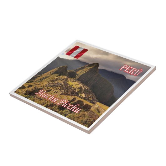 PE025 MACHU PICCHU, Cozco, Peru Tegeltje (Zijkant)