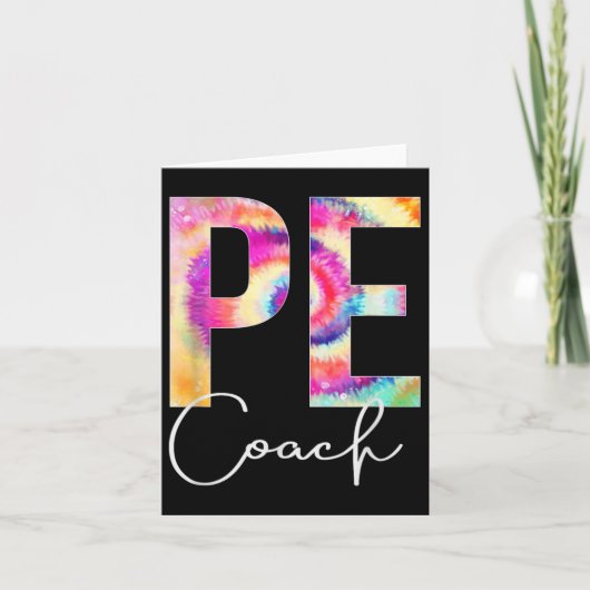 Pe Coach Tie Dye Back To School Women Appreciation Kaart (Voorkant)