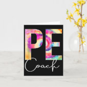 Pe Coach Tie Dye Back To School Women Appreciation Kaart (Gele Bloem)