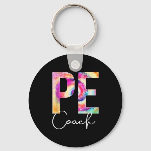 Pe Coach Tie Dye Back To School Women Appreciation Sleutelhanger (Voorkant)