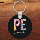 Pe Coach Tie Dye Back To School Women Appreciation Sleutelhanger (Voorkant)