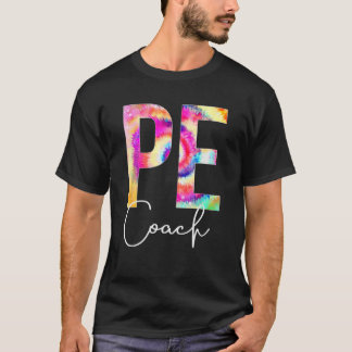 Pe Coach Tie Dye Terug naar schoolvrouwwaardering T-shirt