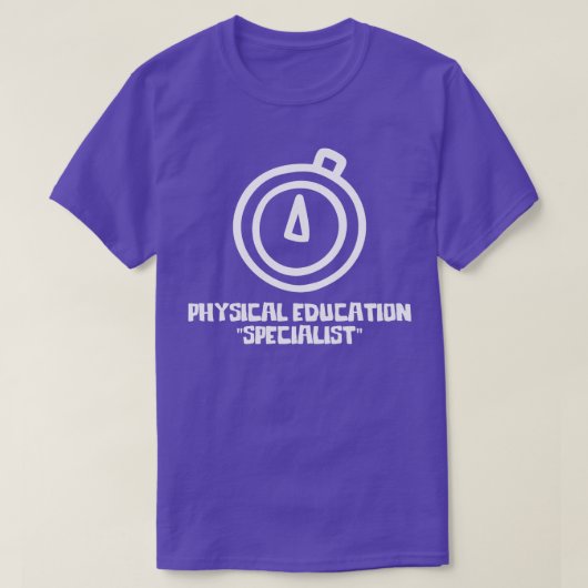 PE Docent Trainer Lichamelijke Opvoeding Specialis T-shirt (Design voorkant)
