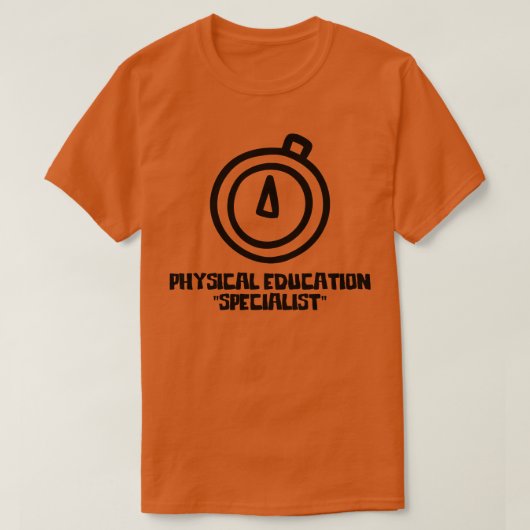 PE Docent Trainer Lichamelijke Opvoeding Specialis T-shirt (Design voorkant)