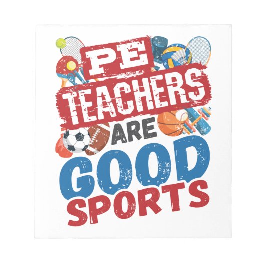 PE-docenten zijn goede sporters en leraren Notitieblok (Voorkant)