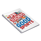 PE-docenten zijn goede sporters en leraren Notitieboek (Rechterzijde)