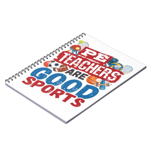 PE-docenten zijn goede sporters en leraren Notitieboek (Linkerzijde)
