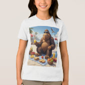 Pé Grande, Pés na Areia Tri-Blend Shirt (Voorkant)