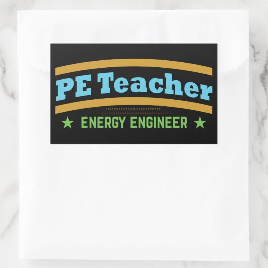 PE LERAAR- Energy Engineer Rechthoekige Sticker (Tas)