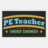 PE LERAAR- Energy Engineer Rechthoekige Sticker (Voorkant)