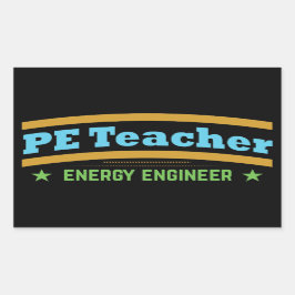 PE LERAAR- Energy Engineer Rechthoekige Sticker