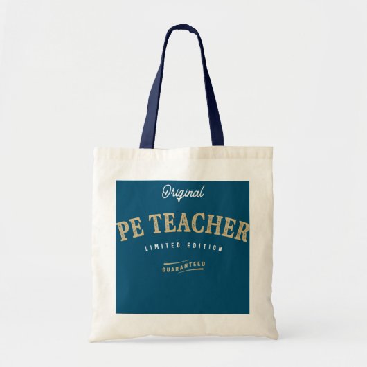 PE Leraar Funny Job Title Vademdag Tote Bag (Voorkant)